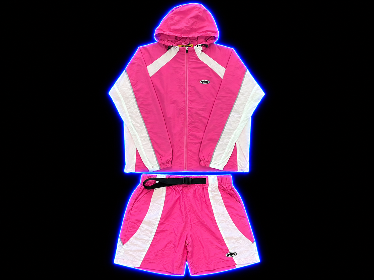 Cortiez Pink/White jacket and shorts set
