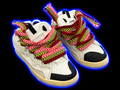 Lanvin Curb Sneakers off-white with multicolour woven laces