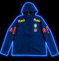 Navy Brazil performance windbreaker jacket