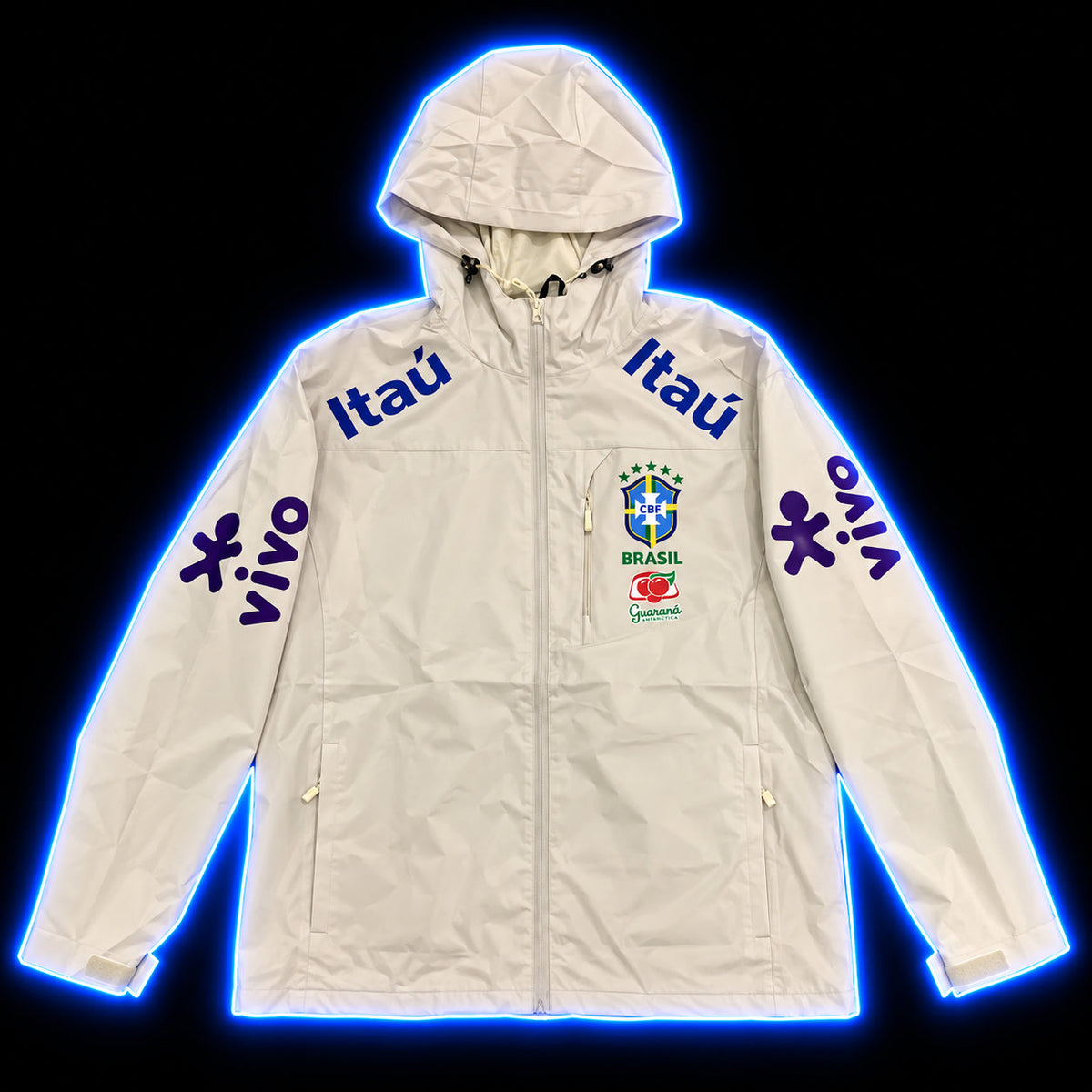 White Brazil performance windbreaker jacket