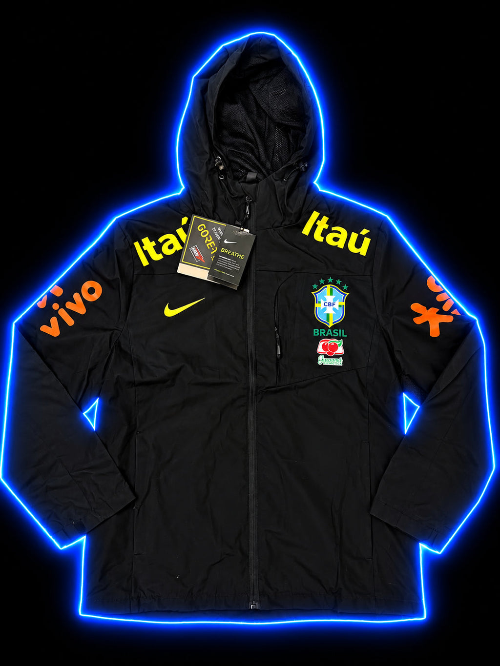 Black Brazil performance windbreaker jacket