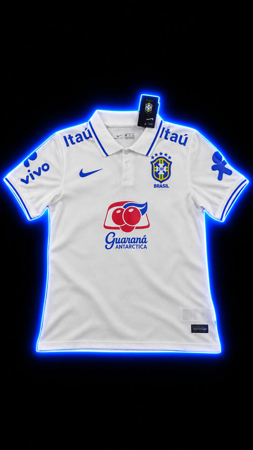 Brazil CBF white polo shirt