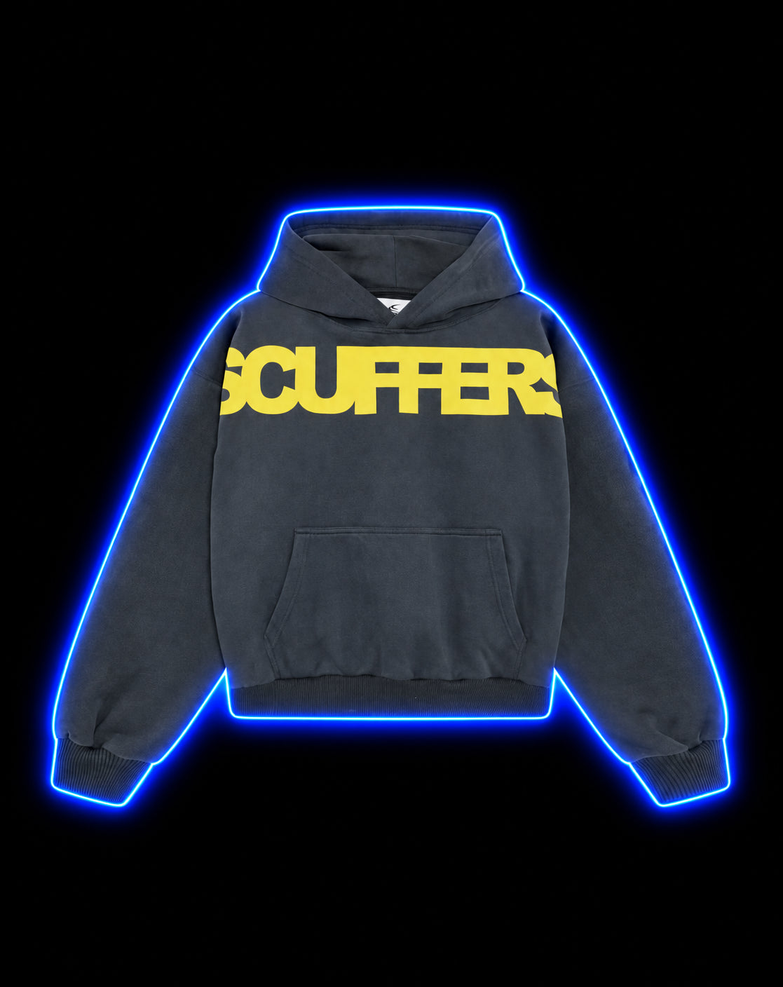 Charcoal Scuffers logo hoodie