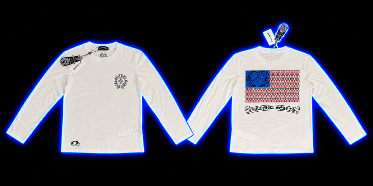 White Chrome Hearts flag long sleeve