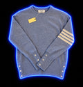 Grey Thom Browne 4-bar crewneck