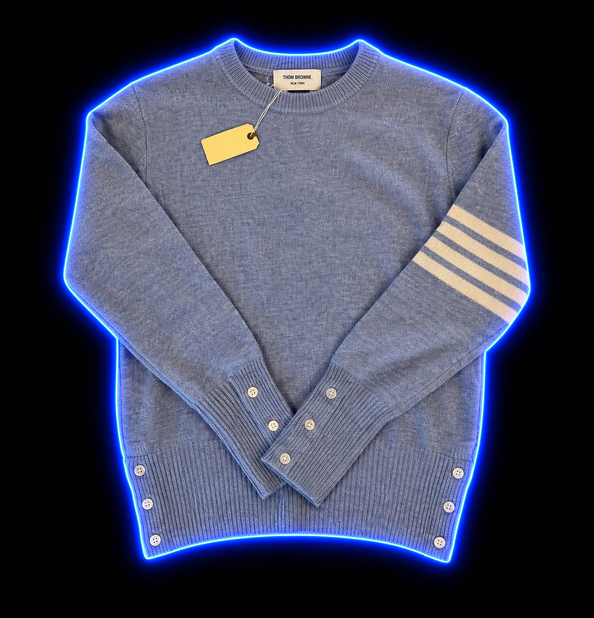 Grey Thom Browne 4-bar crewneck