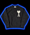 Charcoal AMI heart logo sweater